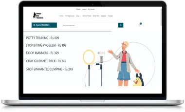 Online site for dog training courses, tips, and resources.