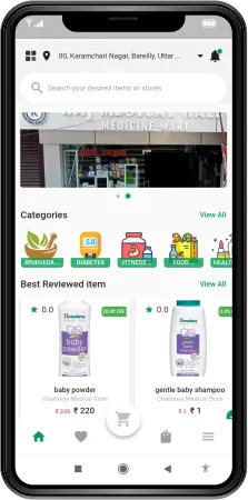Online store app for shopping, payments, and delivery.
